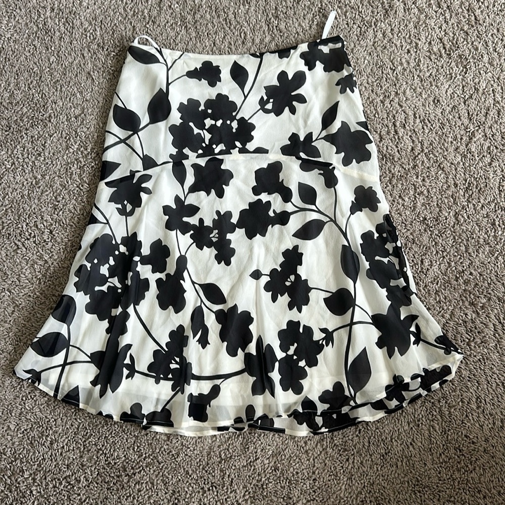 ESCADA SPORT Women's Silk Lined Skirt Floral Print Size 36 (US-XS/S)